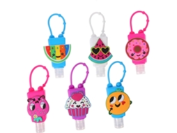 Conjunto de 6 frascos de silicone para loção corporal com design animado Tampa, recipientes de 30ml.
