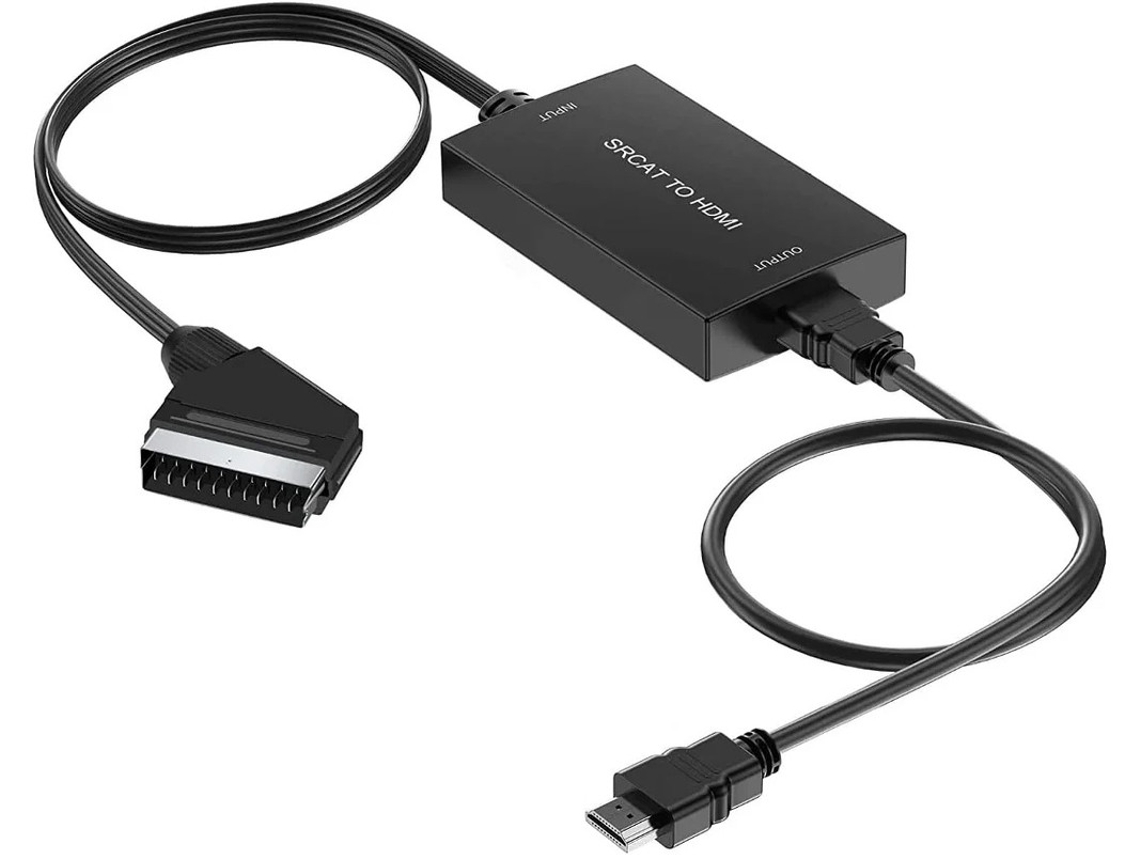 1080p Scart Para Hdmi Adaptador Com Cabo Hdmi Incluído Compatível Hdtv, Sky, Dvd, Stb Pal/ntsc, Edid Bestvite