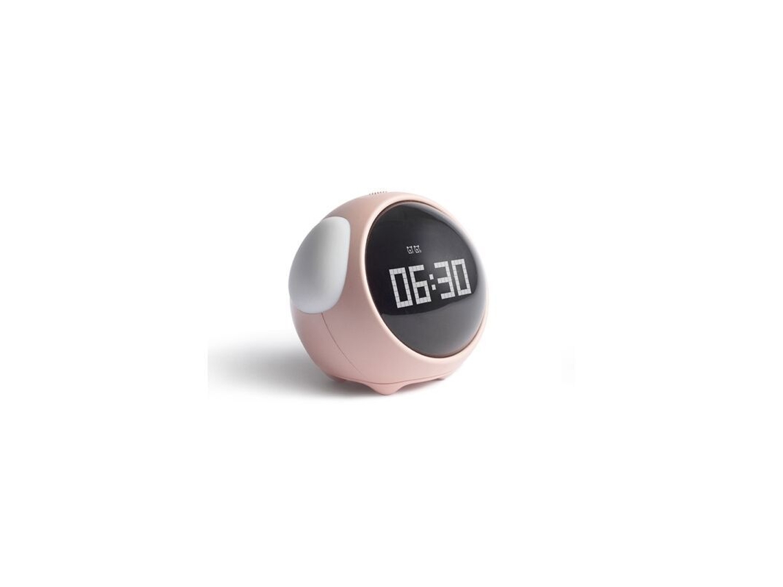 Despertador digital infantil com expressão facial, LED, soneca, quartoescritório