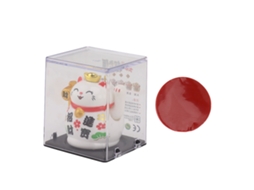 Figura Gato da Sorte Solar LAXISCREED 2 Polegadas Branco