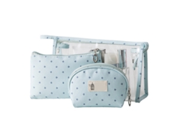3 Peças Bolsa de Maquiagem Transparente PVC | S/MARCA