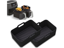 Kit Com 2 Fritadeiras Elétricas Para Ninja Foodi Af400eu Af300eu Double Layer Sl400eu 9.5l E Instant Pot Ultenic Masterpro