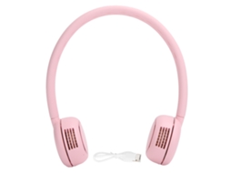 Ventilador de Pescoço Silencioso e Ajustável Via Usb para Casa, Escola e Exteriores, na Cor Rosa LAXISCREED