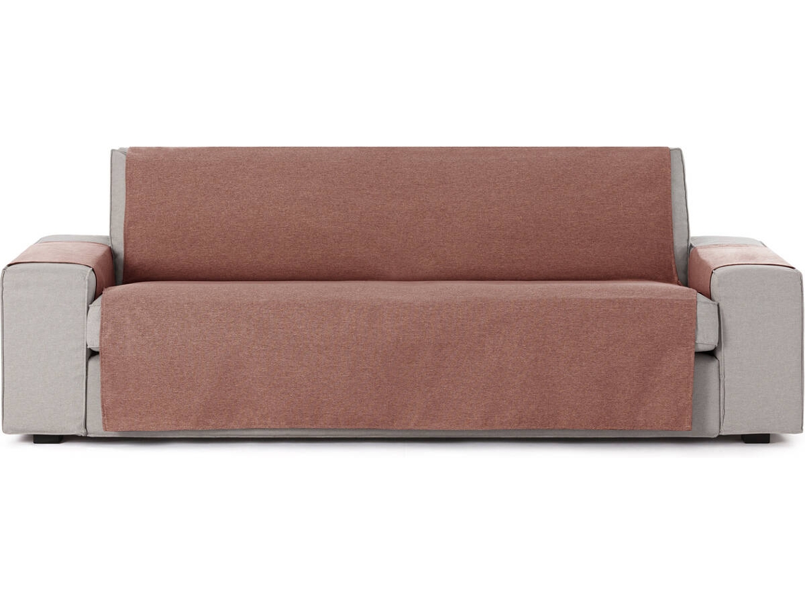 Capa de Sofá 3 Lugares EYSA Prática Premium Valeria Tecido Elástico (155 x 80 x 220 cm - Poliéster e Algodão - Teja)