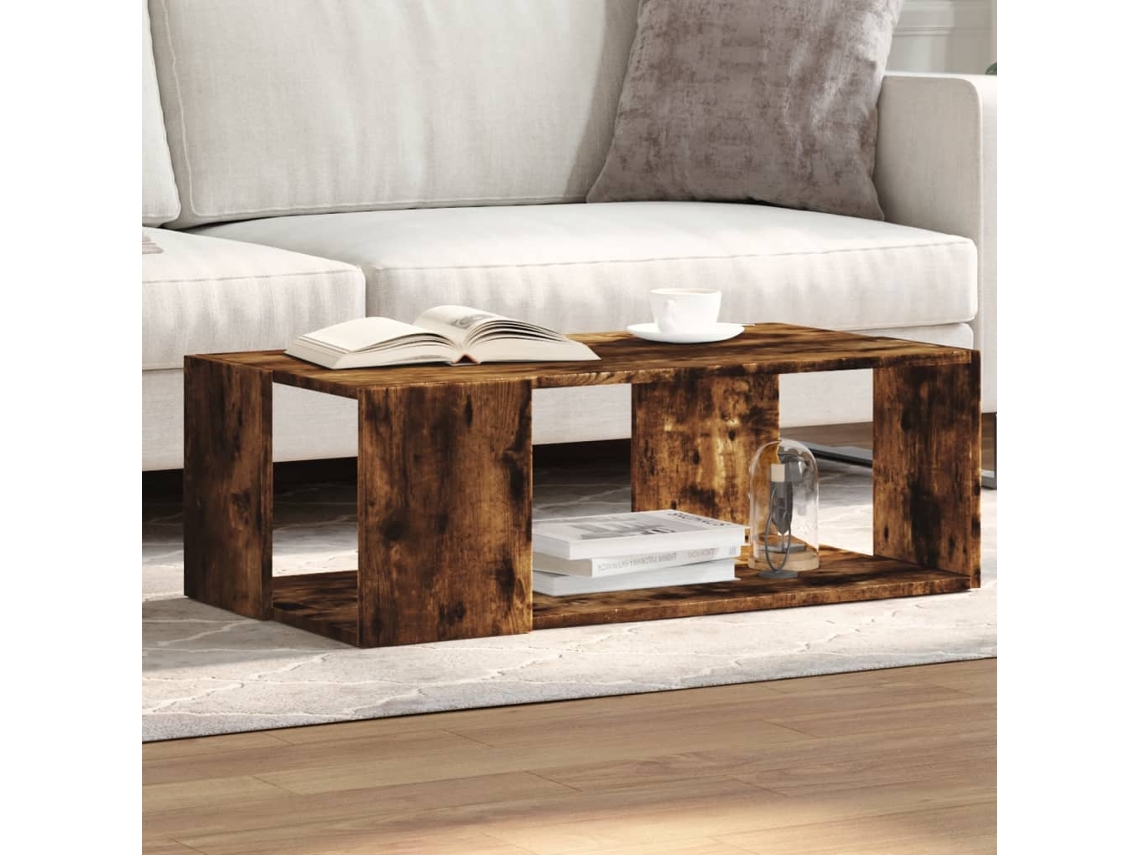 Mesa De Centromesa De Apoiomesa De Café 89,5x48x30 Cm Derivados Madeira Carvalho Fumado Wsd57444 Lovely Home