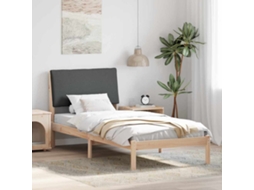 Vidaxl Estrutura da Cama Castanho e Cinzento escuro 100 X 200 Cm