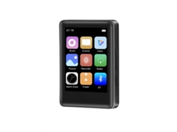Leitor MP3 Bluetooth 5.0 Player Full Touch Screen Portátil Tocador de Música Esportiva Gravador de Rádio Fm Preto