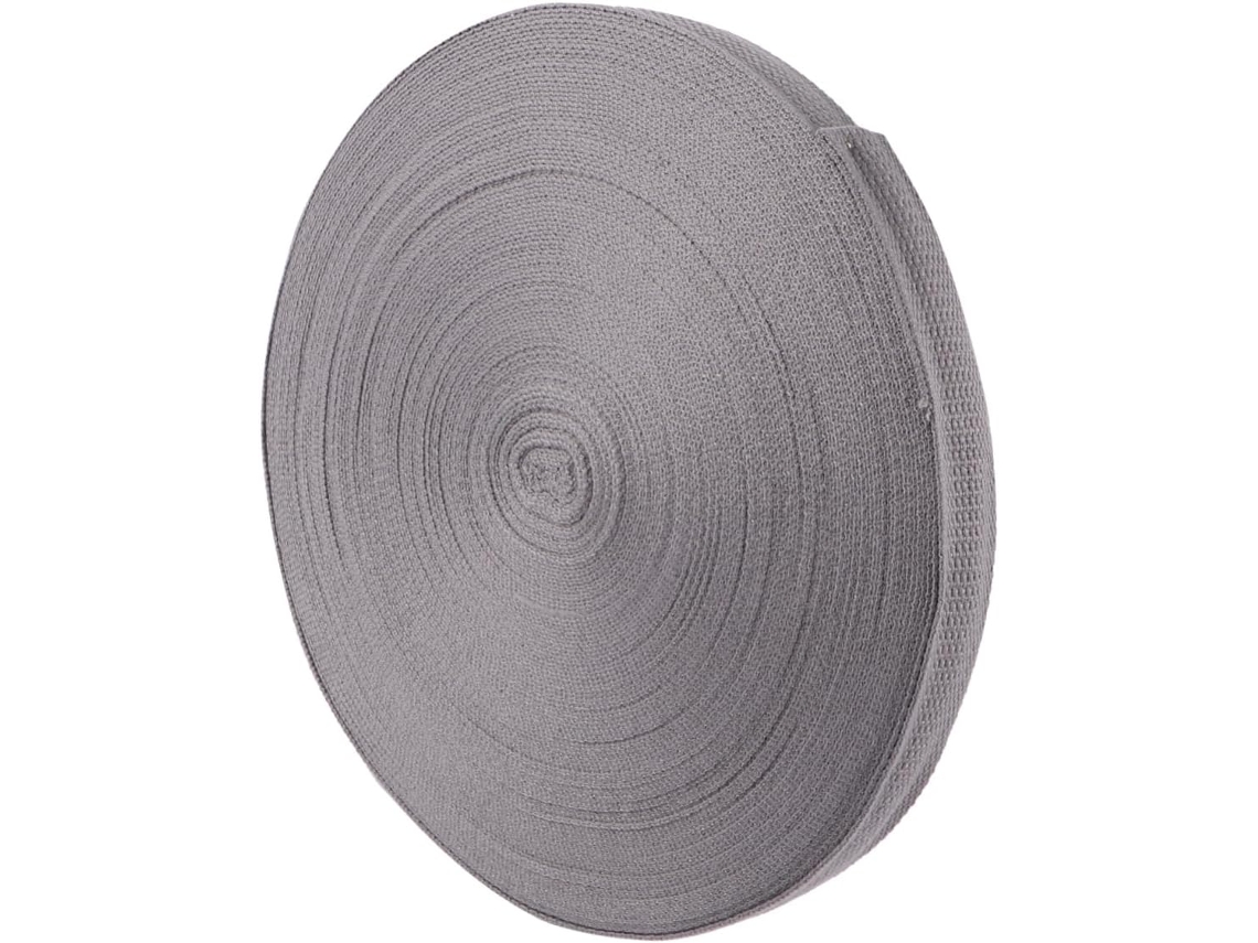 Alça Trançada Nuobesty Para Roupas, Chapéus, Sapatos E Acessórios, 2,5 Cm De Largura, Cinza Claro, 50 Unidades.