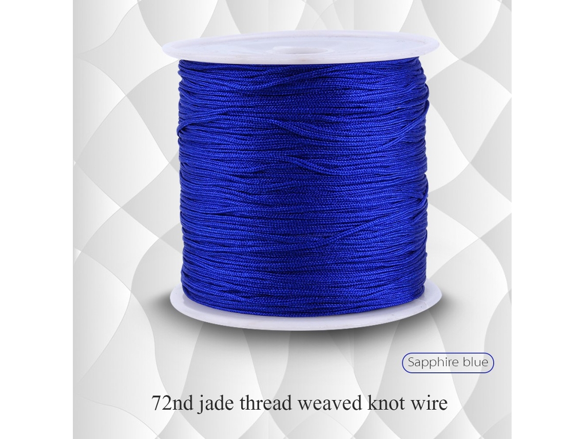 Corda de Nylon 100m X 0.8mm para Macramé, Azul Safira LAXISCREED