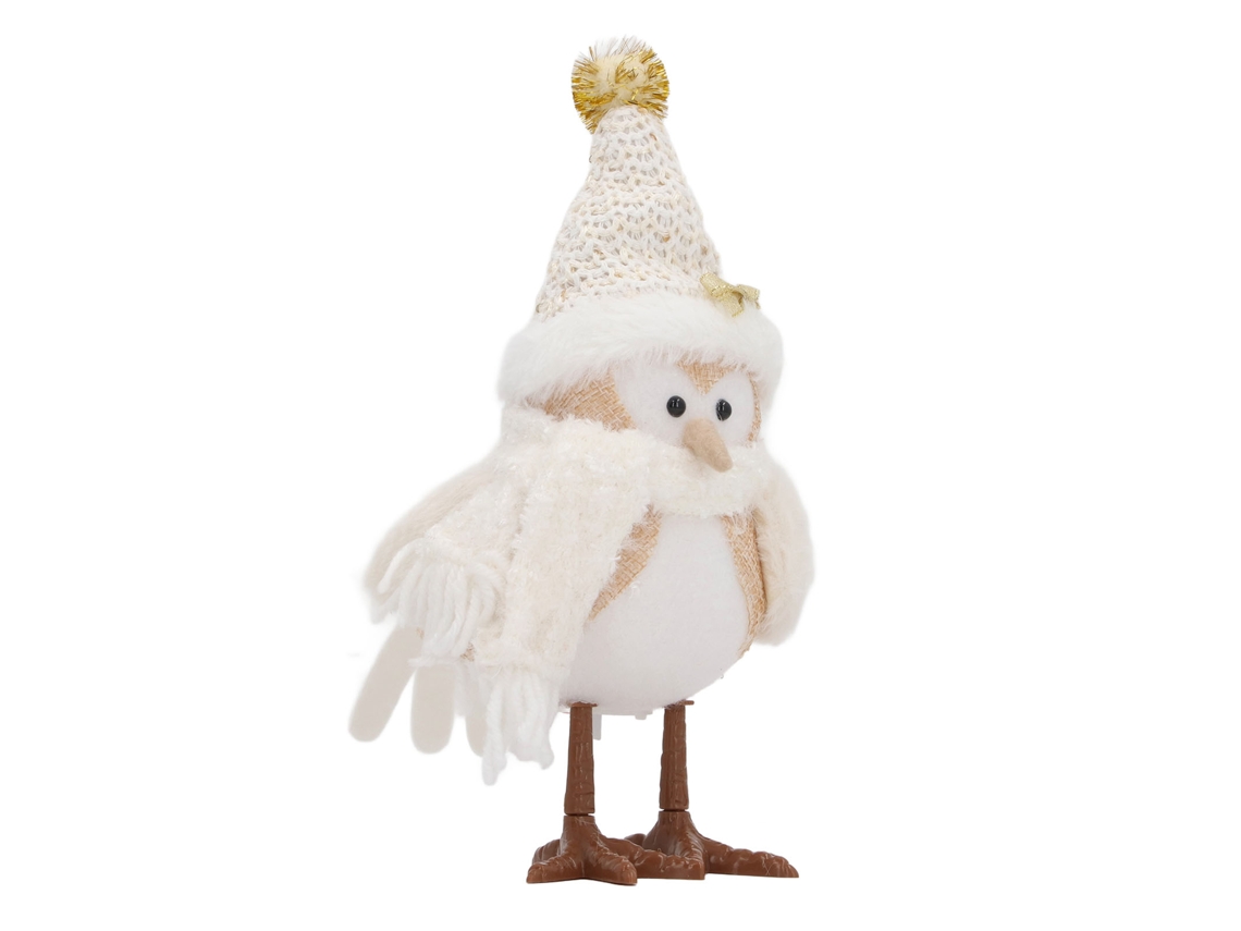 Lamp Bird Model Yellow Light Cute Figurine With Scarf White Pointed Hat Decoration