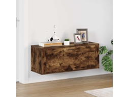 Vidaxl Sapateira De Parede 100x35x38 Cm Deriv. Madeira Carvalho Fumado