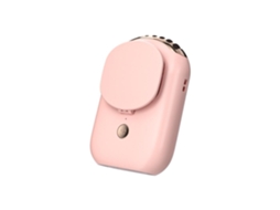 Mini Ventilador De Pescoço Silencioso Com Carregamento Usb, Espelho De Maquiagem Integrado, 3 Velocidades De Vento Ajustáveis