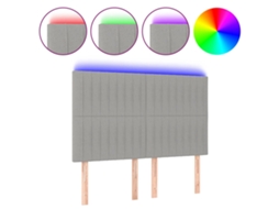 Led Headboard, Led Headboards Vidaxl Cinzeto Tecido (144 X 5 X 118/128 Cm)