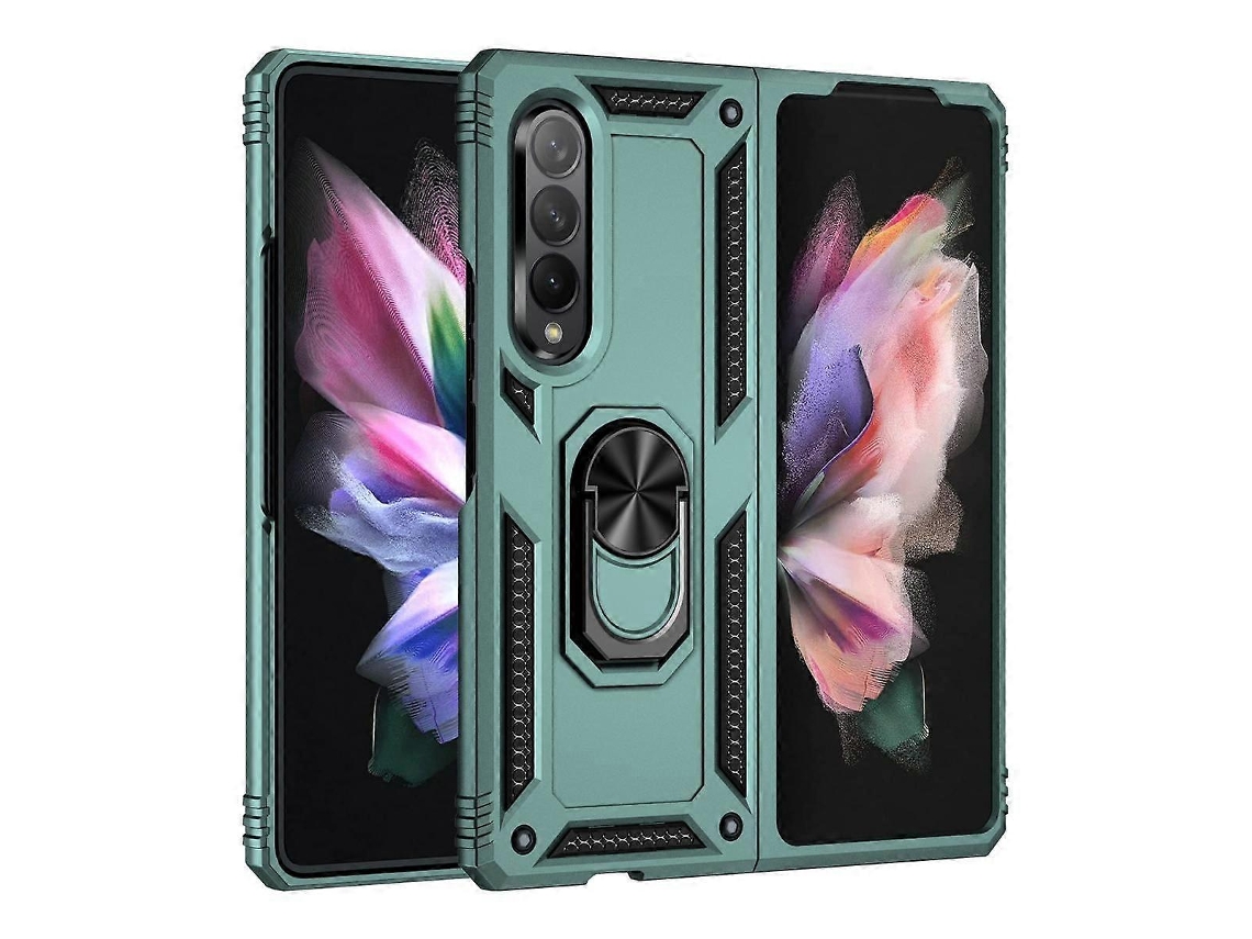 Capa Sbsg Para Samsung Galaxy Z Fold 3, Capa De Silicone Resistente Para Samsung Z Fold 3, Capa Magnética Para Samsung Z Fold 3, Capa Verde Escuro Par