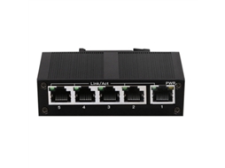 Switch De Rede De 5 Portas 100mbps, Splitter De Rede Industrial Não Gerenciável Para Montagem Em Trilho Din, Plugue Padrão Europeu.