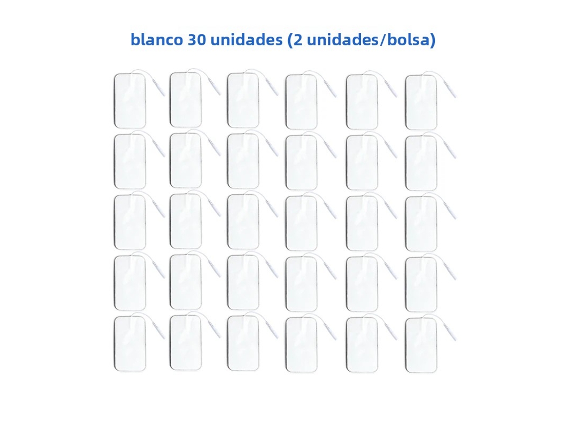 (branco, 30 Unidades, 5x9cm) Eletrodos Adesivos De Tecido Não Tecido, 5*9cm, Com Conector De 2mm