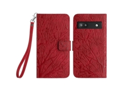 Capa De Couro Para Celular Com Padrão De Pássaros Em Relevo