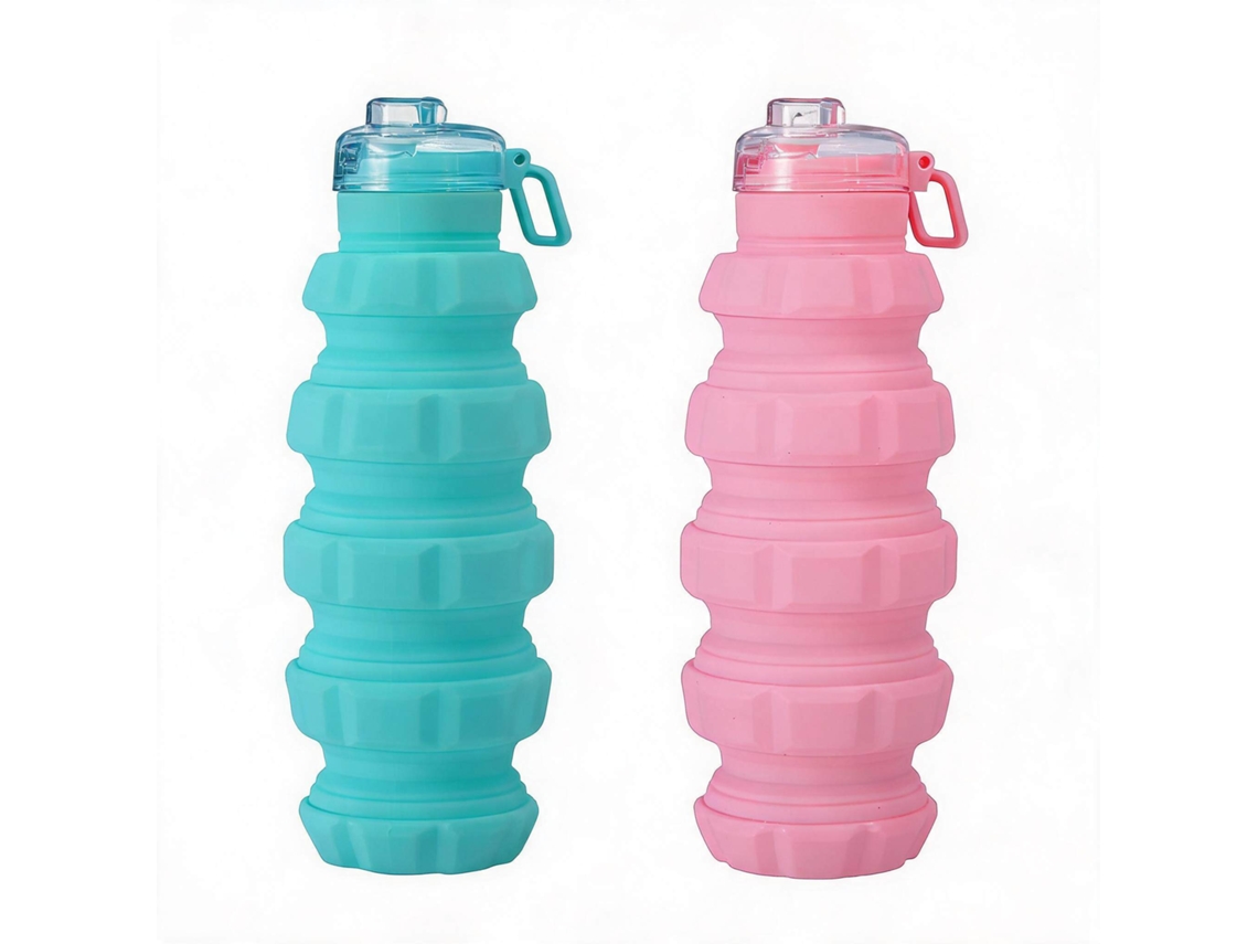 Garrafa de água dobrável, 500ml, para atividades ao ar livre, 2 unidades HENTEN HOME