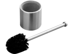 Escova De Vaso Sanitário Com Cabo Longo Em Aço Inox Preto Fosco E Suporte Compacto Para Fixaçã Gokoco