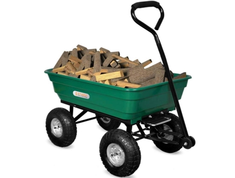 Carrinho de jardim basculante madeira relva líquidos 380kg Parcheron