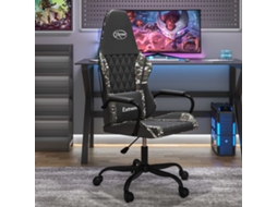 Vidaxl Cadeira Gaming Couro Artificial Preto E Camuflado