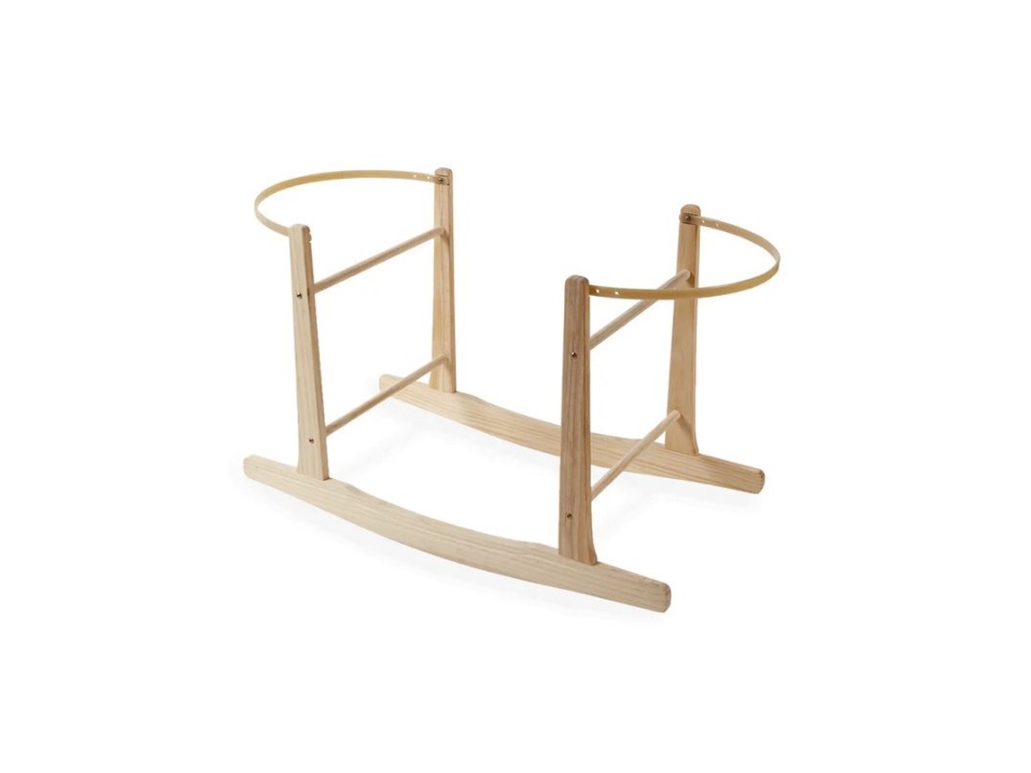 Pernas de Baloiço para Berço de Madeira Bege 60X30/33 5X70/83 5Cm MUEMUE