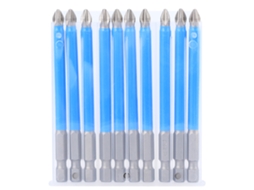 10 Peças De Parafusadeiras Broca Ph2 Anti-deslizantes Aço Liga S2 Magnéticas 90mm