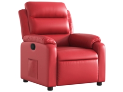 Poltrona Reclinável Vidaxl Vermelho Couro Artificial