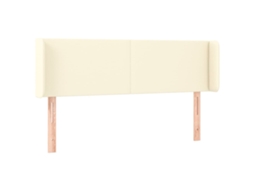 Cabeceira de cama com abas couro artificial 147x16x78/88cm creme MAISON EXCLUSIVE