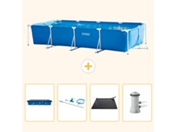 Intex Piscina Com Estrutura Retangular - 450x220x84 Cm - 5-peças S67