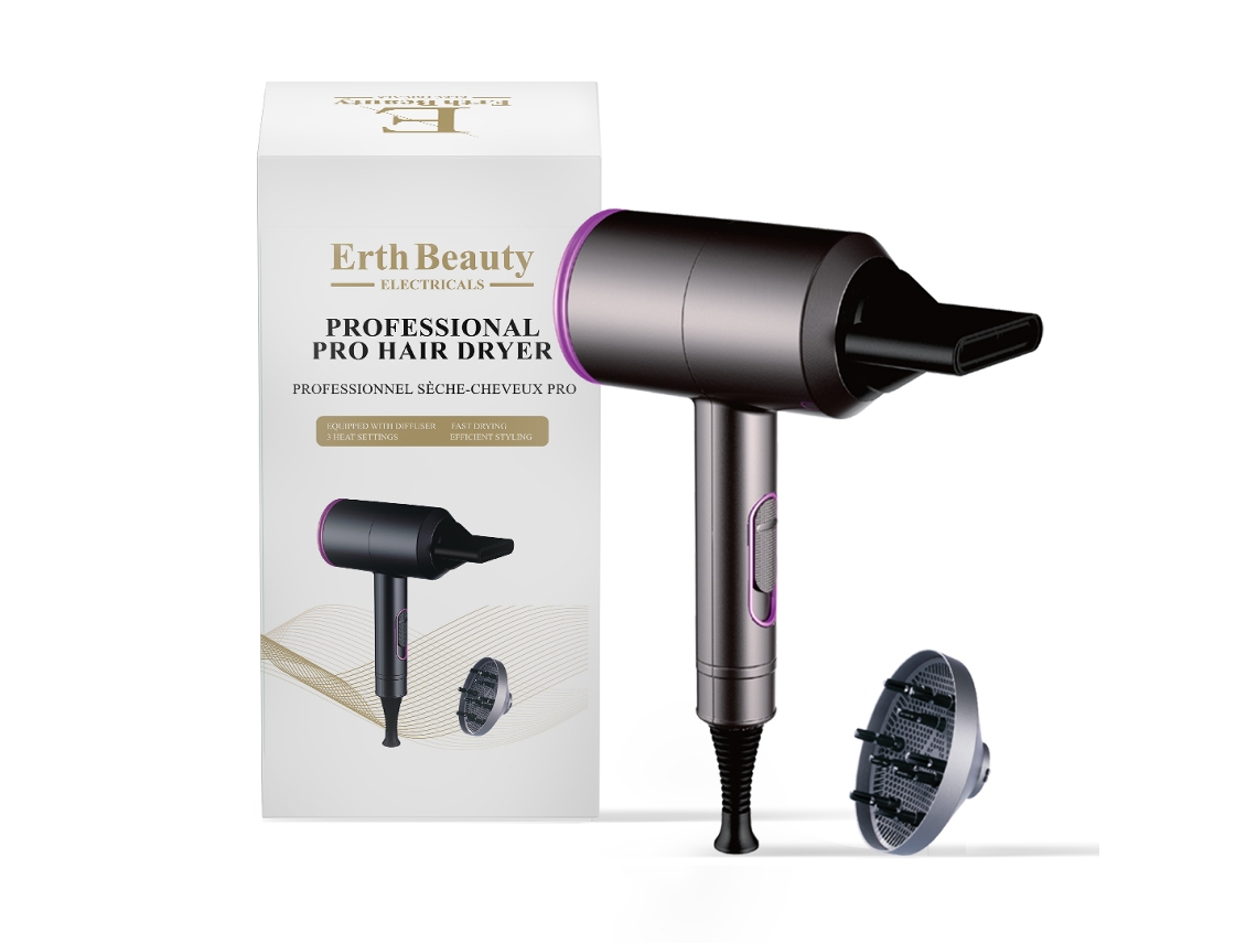 Secador de Cabelo Profissional Profissional ERTH SKIN LONDON