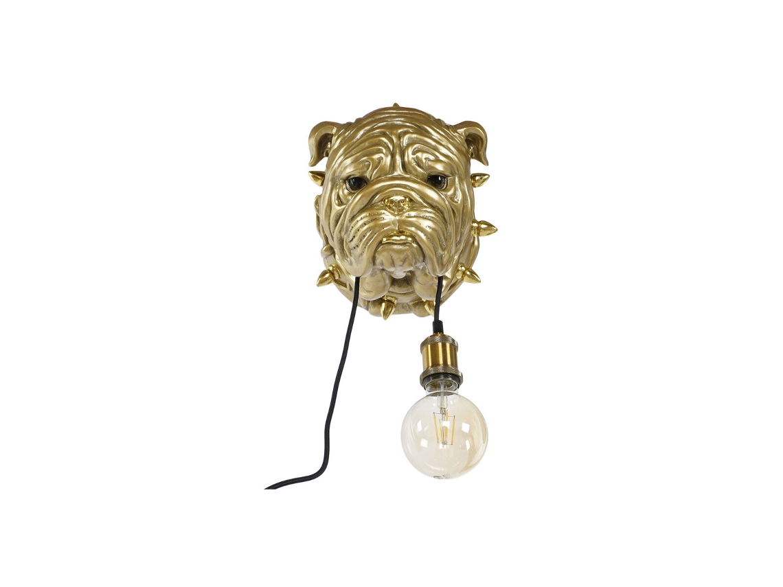 Luminária de parede moderna Bulldog Esprit Gold Resin 50W 220V 25 x 23 x 29 cm