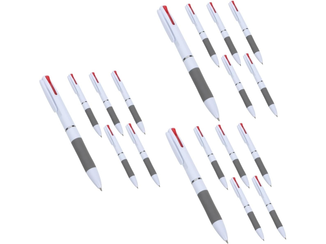 Conjunto De 3 Canetas Esferográficas Ergonômicas Com Botão Pressão