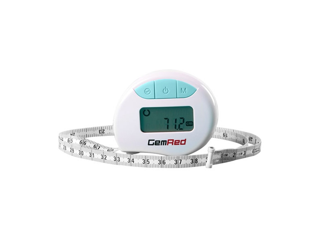 A Fita Métrica Digital Gemred Mede com Precisão As Circunferências das Partes Do Corpo O Display Digital Registra As Medições dos Resultado Azul