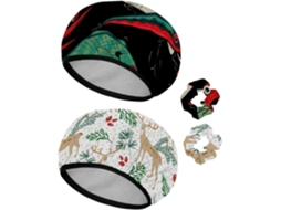 Conjunto De 2 Toucas Banho Reutilizáveis Com Elástico Para Cabelo, Touca De Banho Elástica Impermeável Para Cabelos