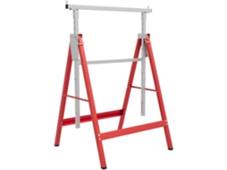 Cavalete Telescópico Aço Q195 cor Rojo 68x58x80-130 cm HOMCOM