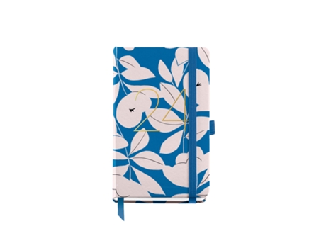 Agenda Diaria A6 2024 MIQUELRIUS Passport Blue Bloom com Elástico 31595