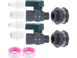 Kit Com 2 Conectores Para Tanque De Água Chuvosa, Válvula Plástico