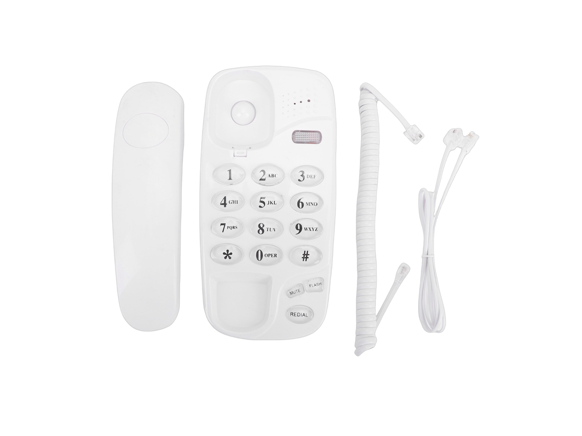 Telefone Fixo Parede Identificador LAXISCREED Branco