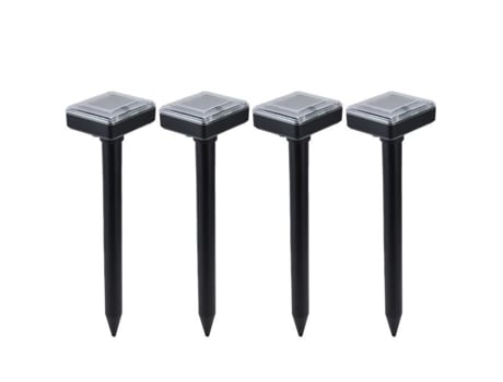 Repelente solar ultrassônico portátil de insetos (pacote com 4) para períodos de tempo, ideal para jardins externos, Eg.life