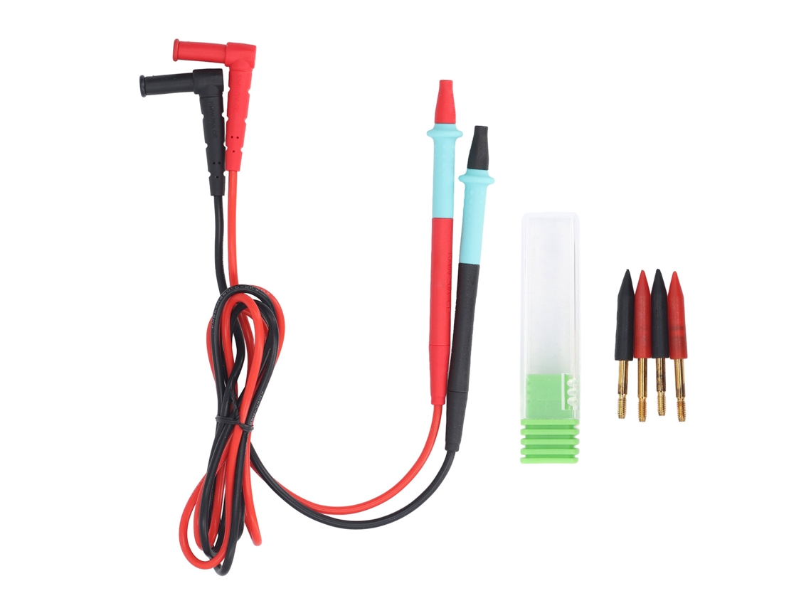 Kit De Cabos Para Multímetro De Silicona Cat Iii 1000v Com 4 Sondas Intercambiáveis