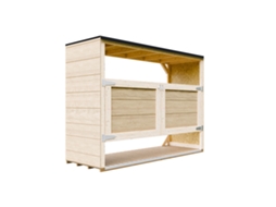 Caixa De Arrumação Exterior Jardim – Abrigo Para Contentores Lixo 3x240l Com Portas, Caseta De Jardim Madeira, Armário Exterior Jardim Timbela M982a