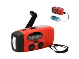 RÁDIO DE MANIVELA solar, lanterna, bateria externa 2000mAh, SOS AQUAFORGE