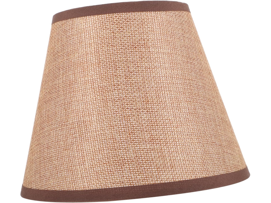 Capa de Tecido Marrom para Luminárias de Mesa, Iluminação Interna. SFUSHOS