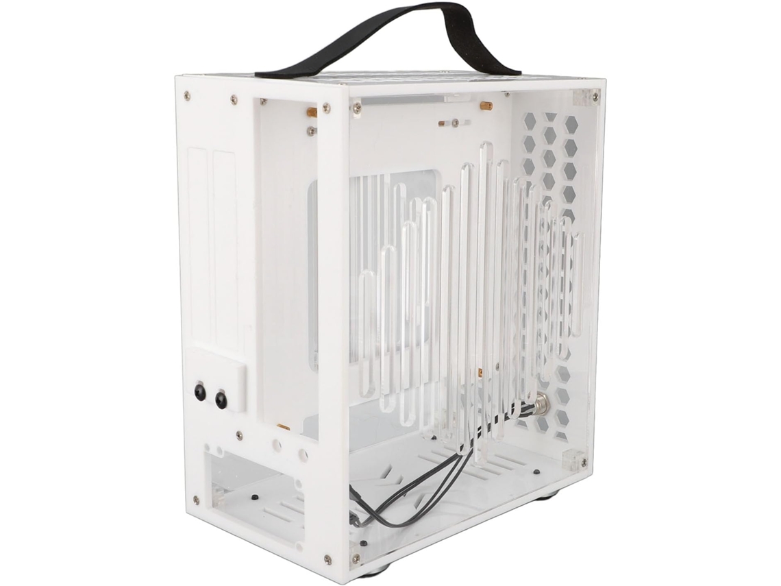 Gabinete Mini Itx para Pc, Gabinete de Computador em Acrílico Transparente com Alça, da Flux SFUSHOS
