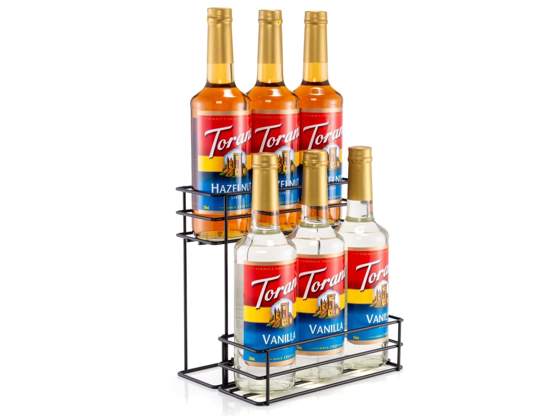 Organizador De Xarope Café Para 6 Garrafas Suporte Vinhos Bancada Cozinha, Vestiários Para Máquina De Café Com Design Reutilizável E Fácil Limpez