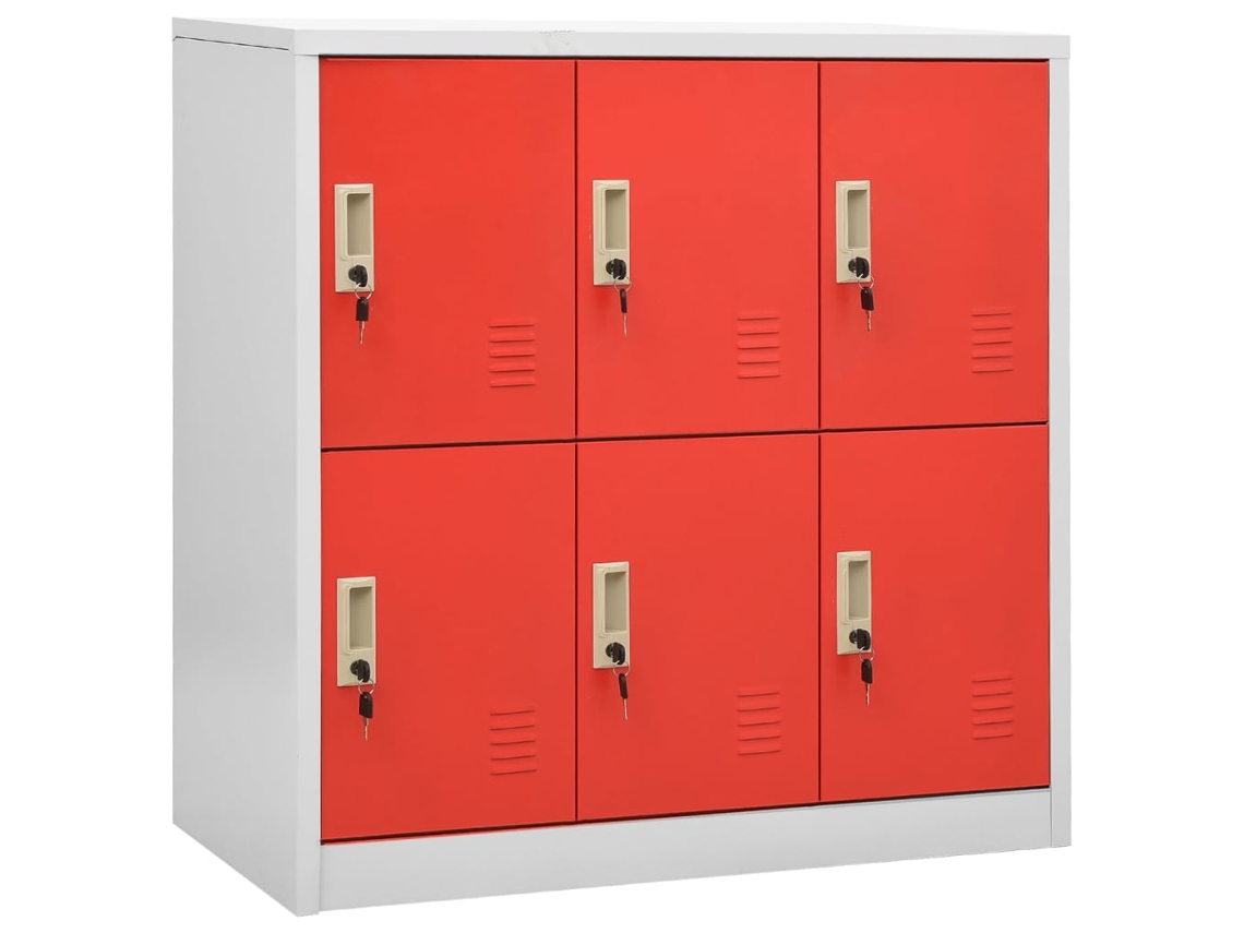 Cacifos 5 Pcs Aço Cinzento Claro e Vermelho MAISON EXCLUSIVE (90x45x92,5 cm)