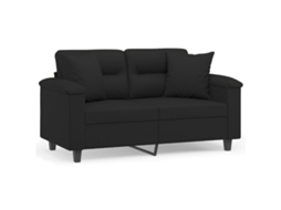 2-seater Sofa, 2-seater Sofas Vidaxl Preto Microfibra (n/a)
