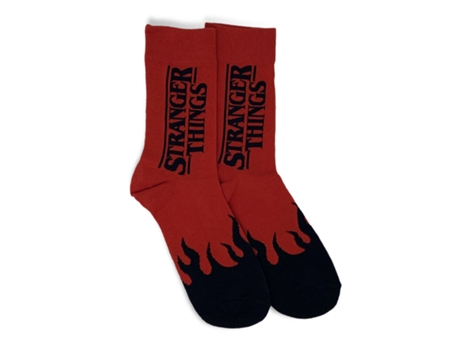 Meias Com Logótipo Vermelho Da Stranger Things. Tamanho 40 46 Heroes