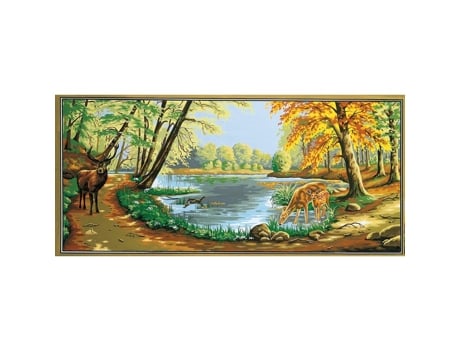 Canevas Pénélope Antigo Em Floresta 65x130cm Margot